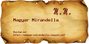 Magyar Mirandella névjegykártya