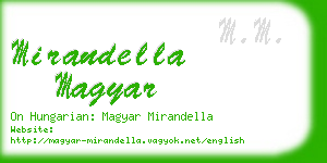 mirandella magyar business card